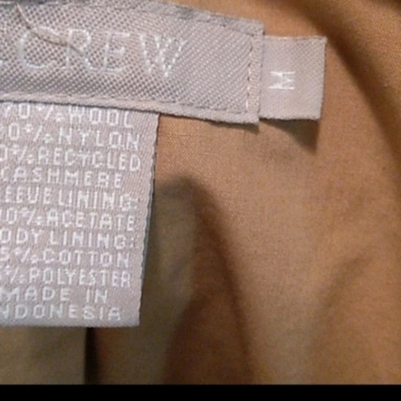 J. Crew Cashmere Women's Camel Pea Coat - Picture 4 of 4